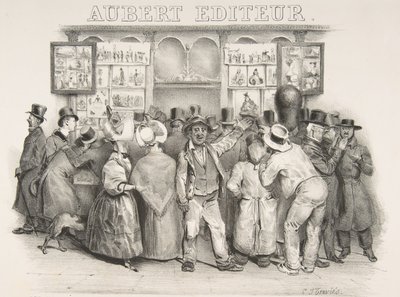 Der Verleger Aubert: Sie müssen zugeben, dass die Regierung komisch aussieht von Charles Joseph Traviès de Villers