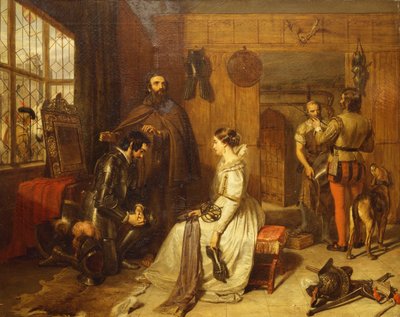 Ein Abschiedssegen - "Sprich wahrhaftig über deine Ritterschaft und deinen Eid" von Charles Landseer