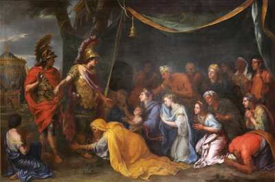 Die persischen Königinnen, die sich zu Alexanders Füßen niederwerfen, oder das Zelt von Darius von Charles Le Brun