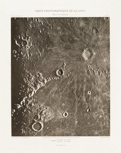 Fotografische Karte des Mondes, Tafel XIII.A von Charles le Morvan