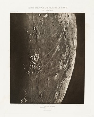Fotografische Karte des Mondes, Tafel XV.A von Charles le Morvan