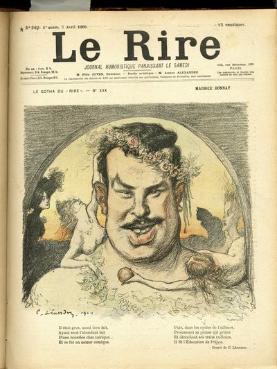 Illustration von Charles Léandre (1862-1934) für das Cover von Le Rire von Charles Leandre