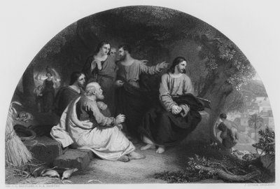 Christus beklagt Jerusalem, aus dem Bild in der Vernon-Galerie (Gravur) von Charles Lock (after) Eastlake