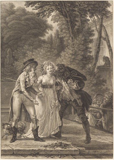 Der erwiderte Kuss von Charles Louis Lingée after Jacques Louis François Touzé