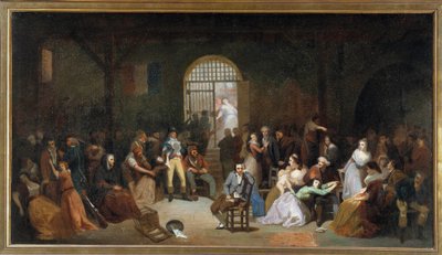 Der Appell der letzten Opfer des Terrors im Gefängnis von Saint Lazarus im Juli 1795 von Charles Louis Lucien Muller