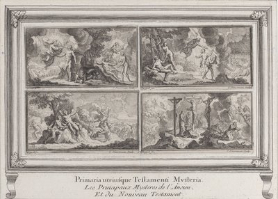 Vier biblische Szenen: die Hauptgeheimnisse des Alten und Neuen Testaments, 1680-1728 von Charles Louis Simonneau