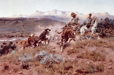 Round-up am Musselshell von Charles Marion Russell
