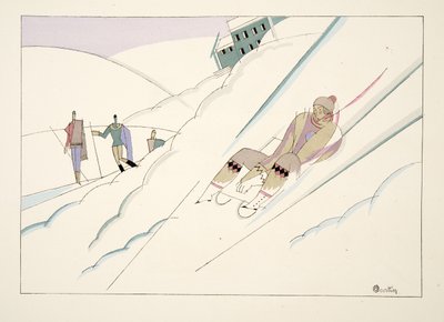Traineau, aus Sports & Divertissements, veröffentlicht 1914 von Charles Martin