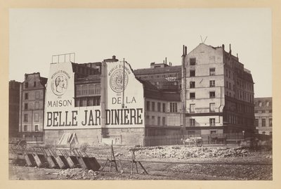 La Belle Jardinière: das Geschäft in der Rue de la Cité während seines Abrisses, Paris von Charles Marville