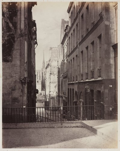 Rue Jean-de-Beauvais. Blick von der Rue des Écoles auf den im Bau befindlichen Boulevard Saint-Germain von Charles Marville