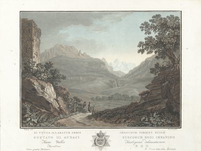 Berglandschaft in der Schweiz von Charles Melchior Descourtis