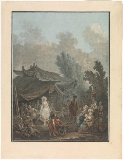 Vier Szenen des Dorflebens: Dorfs Hochzeit von Charles Melchior Descourtis