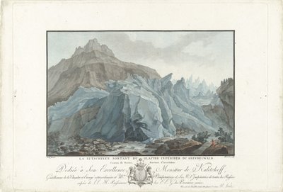 Gletscher bei Grindelwald (Vues remarquables des montagnes de la Suisse) von Charles Melchior Descourtis