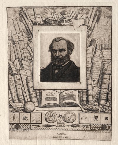 Armand Gueraud aus Nantes, Drucker und Literat von Charles Meryon