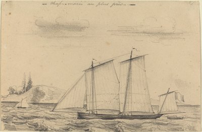 Chasse-maree am Wind von Charles Meryon