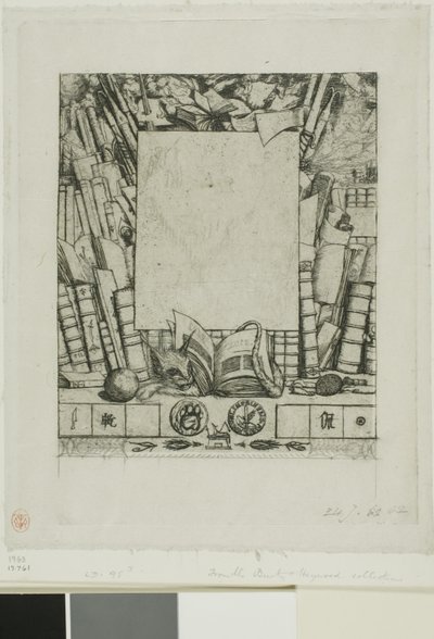 Entwurf für einen Rahmen für das Porträt von Armand Guéraud von Charles Meryon