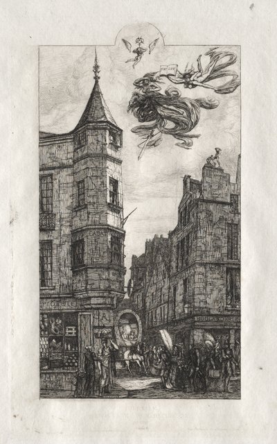 Radierungen von Paris: Tourelle, rue de l