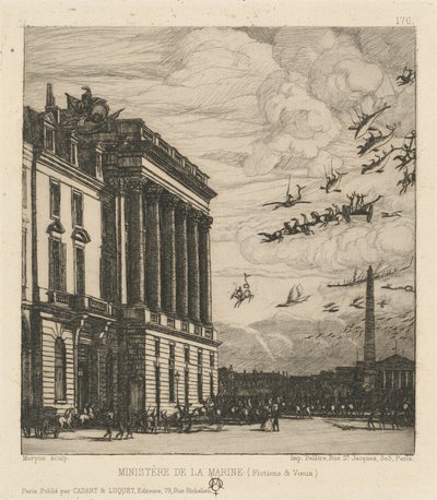 Das Marineministerium, Paris von Charles Meryon