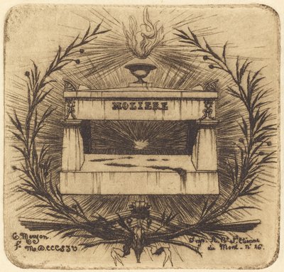 Das Grab von Molière, auf dem Père-Lachaise, Paris von Charles Meryon