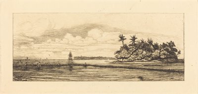 Ozeanien, Inseln bei Uvea (Wallis); Palmenfischen, 1845 von Charles Meryon