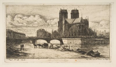 Die Apsis von Notre-Dame, Paris von Charles Meryon