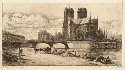 Die Apsis von Notre, Paris von Charles Meryon