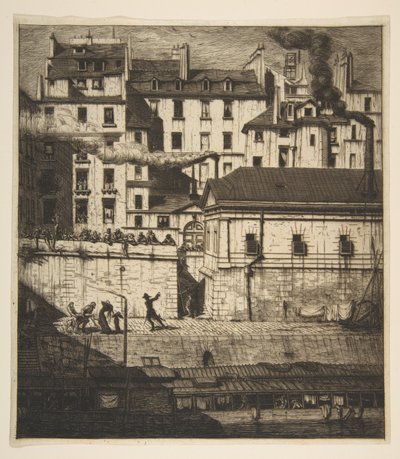Das Leichenschauhaus, Paris (La Morgue) von Charles Meryon