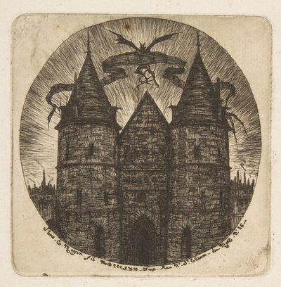 Der alte Eingang zum Palais de Justice, Paris, Frontispiz zu "Radierungen von Paris" von Charles Meryon