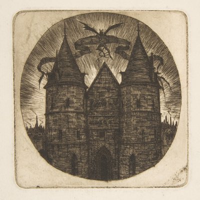 Das alte Tor des Palais de Justice, Paris, Frontispiz zu "Etchings of Paris" von Charles Meryon