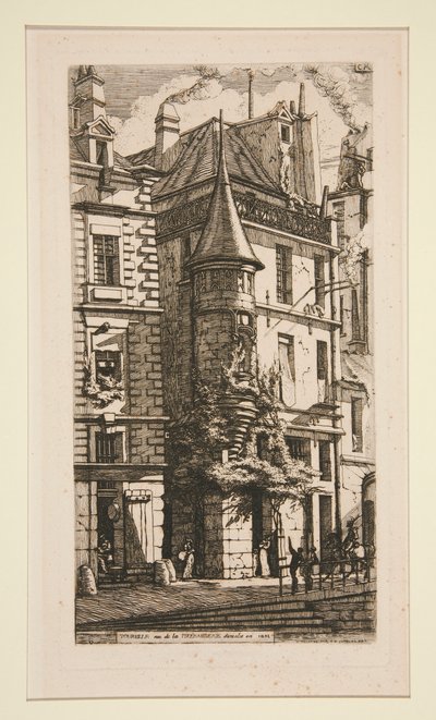 Haus mit einem Turm, rue de la Tixeranderie von Charles Meryon