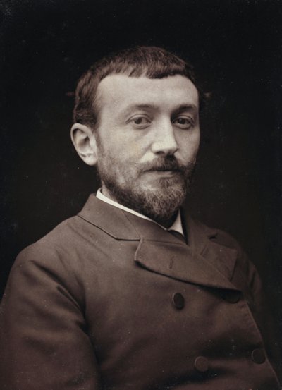 Album Artistique et Biographique, 5. Jahrgang, Salon 1885; Porträt des französischen Malers Alfred-Henri Bramtot (1852-1894) von Charles Michelez