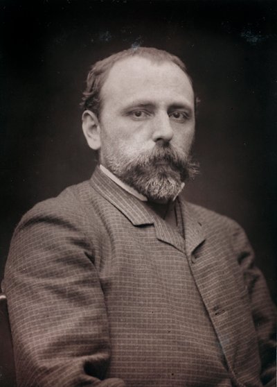 Album Artistique et Biographique, 6. Jahrgang, Salon 1885; Porträt des Malers Edouard Jean Dambourgez (1844-1931) von Charles Michelez