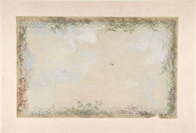 Entwürfe für Decken mit Wolken und Vögeln, 19. Jahrhundert von Charles Monblond