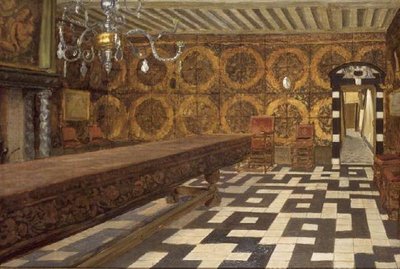 Ein Raum im Musée Plantin, Antwerpen von Charles Napier Hemy
