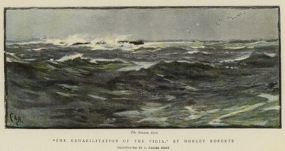 Illustration für Die Rehabilitation der Vigia, von Morley Roberts von Charles Napier Hemy