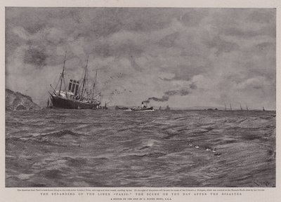 Die Strandung des Liners Paris, die Szene am Tag nach der Katastrophe von Charles Napier Hemy