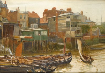 Die Themse bei Cold Harbour, Blackwall, 1896 von Charles Napier Hemy