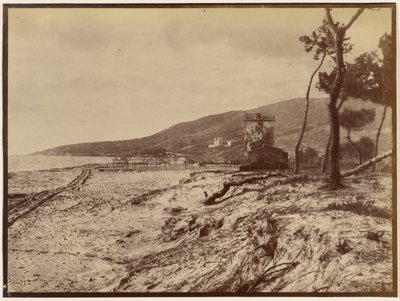Plage de Golfe-Juan in Richtung Cap de la Croisette von Charles Nègre