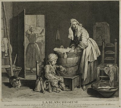 Die Wäscherin von Charles Nicolas Cochin I