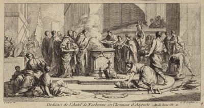 Widmung des Altars von Narbonne zu Ehren des römischen Kaisers Augustus von Charles Nicolas II Cochin