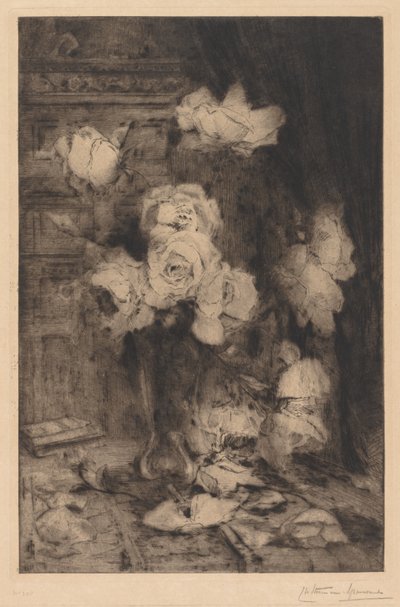 Studie von Rosen von Charles Nicolas Storm van 