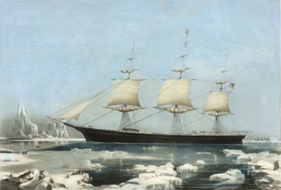 Klipperschiff Red Jacket - Im Eis vor Kap Hoorn, auf ihrer Passage von Australien nach Li..., 1855 von Charles Parsons