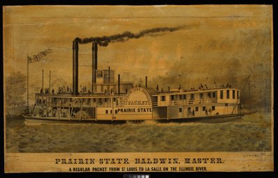 Prairie State. Baldwin, Master. Ein reguläres Paket von St. Louis nach La Salle, am Illinois River von Charles Parsons