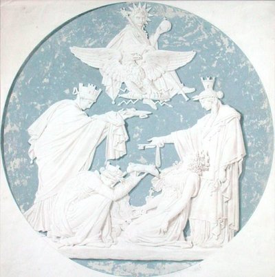 Entwurf für ein Medaillon, das den Ruhm Napoleons darstellt von Charles Percier