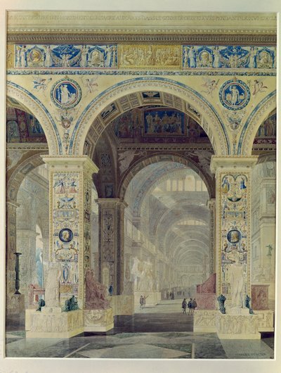Innenansicht des Louvre von Charles Percier