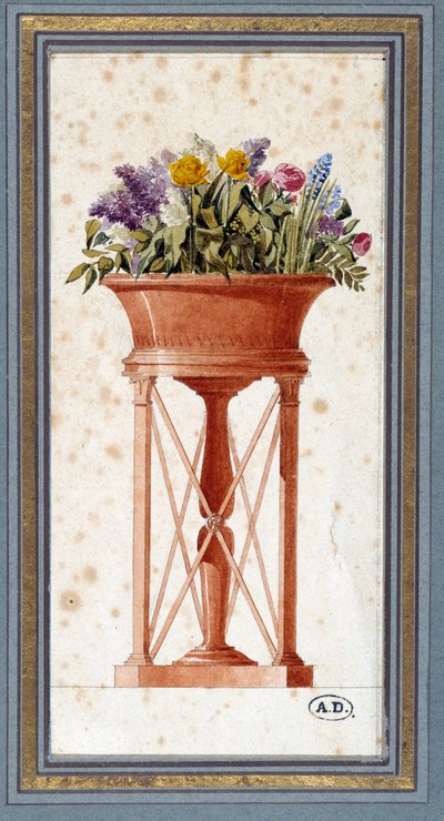 Projekt für einen Mahagonigarten von Charles Percier (1764-1836), Architekt und Dekorateur. Aquarell. Paris, Decorative Arts von Charles Percier