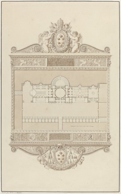 Villa Madama in Rom von Charles Percier and Pierre François Léonard Fontaine