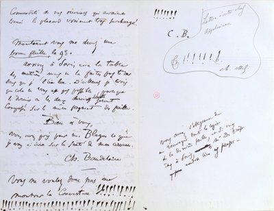 Letzte Seite eines Briefes an Baudelaire
