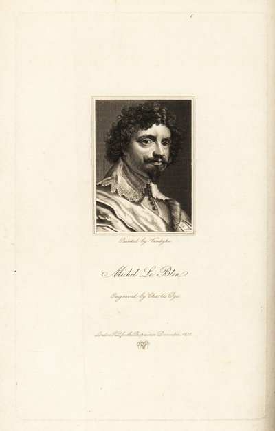 Porträt von Michel le Blon von Charles Pye
