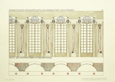 Empfangs- und Musikzimmer, ca. 1901 von Charles Rennie (after) Mackintosh